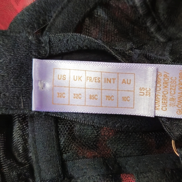 Savage X Fenty Black Laxe Demi Cup Sexy Bra 32C - Picture 5 of 6